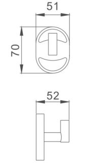 Крючок для ванной комнаты Haiba HB1905-1 хром